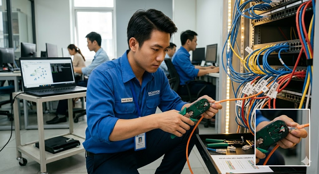 Cách bấm dây mạng chuẩn B chi tiết, dễ làm nhất 2026